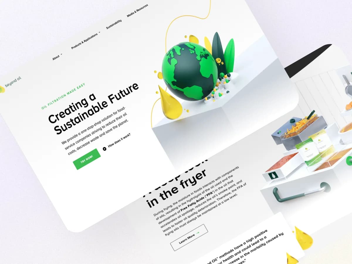 Beyond Oil website design