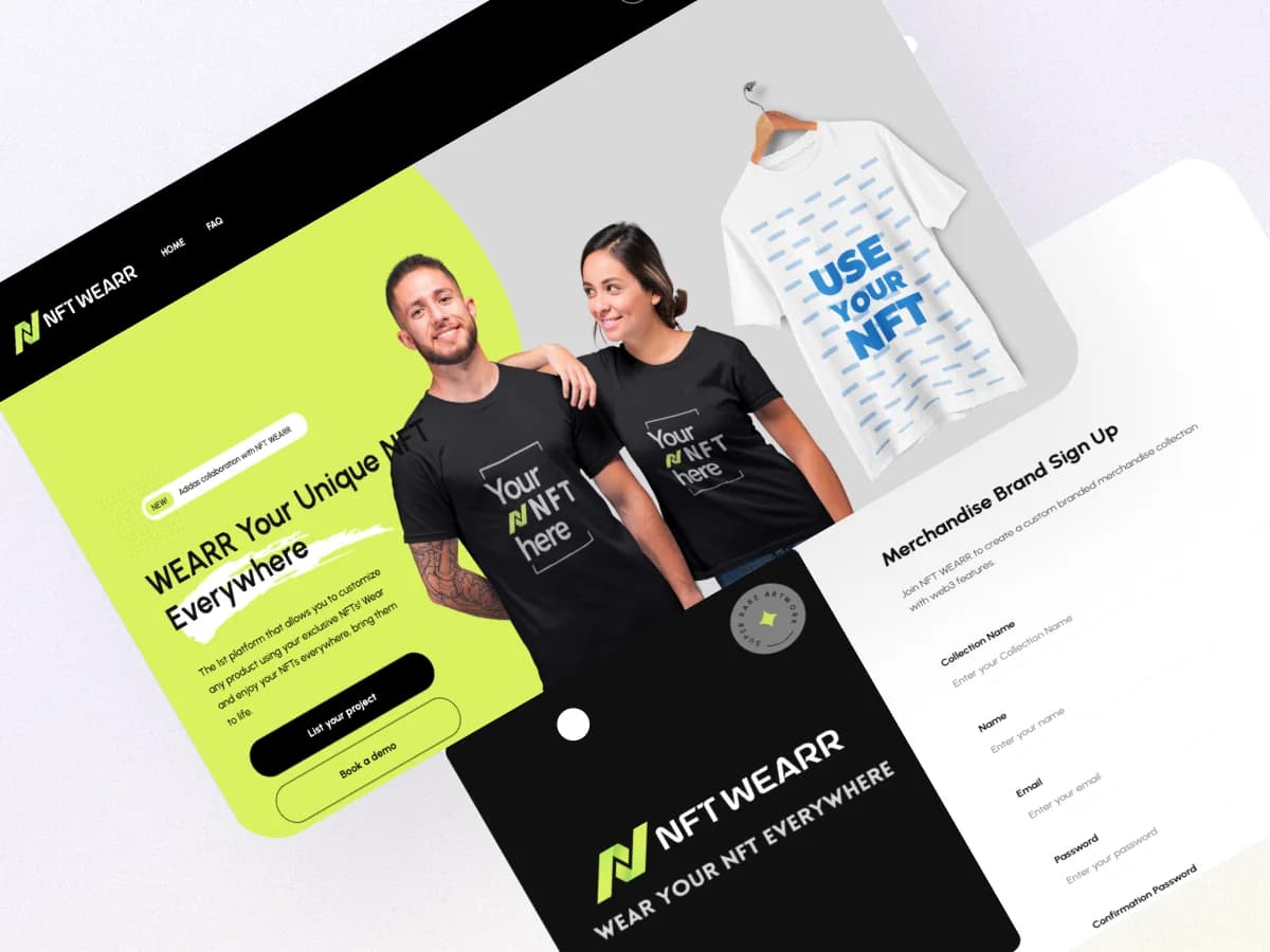 NFT Wearr website design